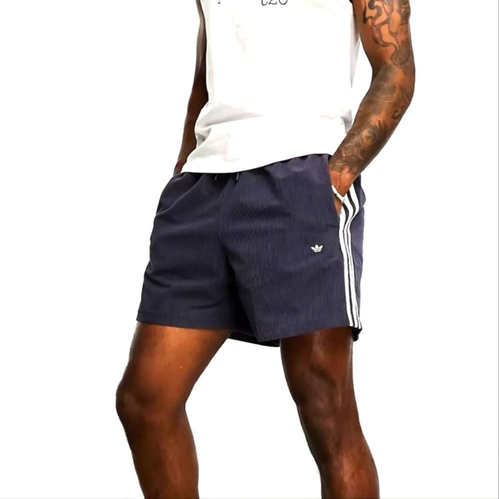 ADIDAS ORIGINALS Basketball 3-Stripes shorts in navy